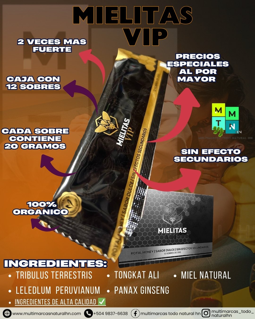 MIELITAS VIP - CAJ. NEGRA -12 uds - 20g c/u - Imagen 2